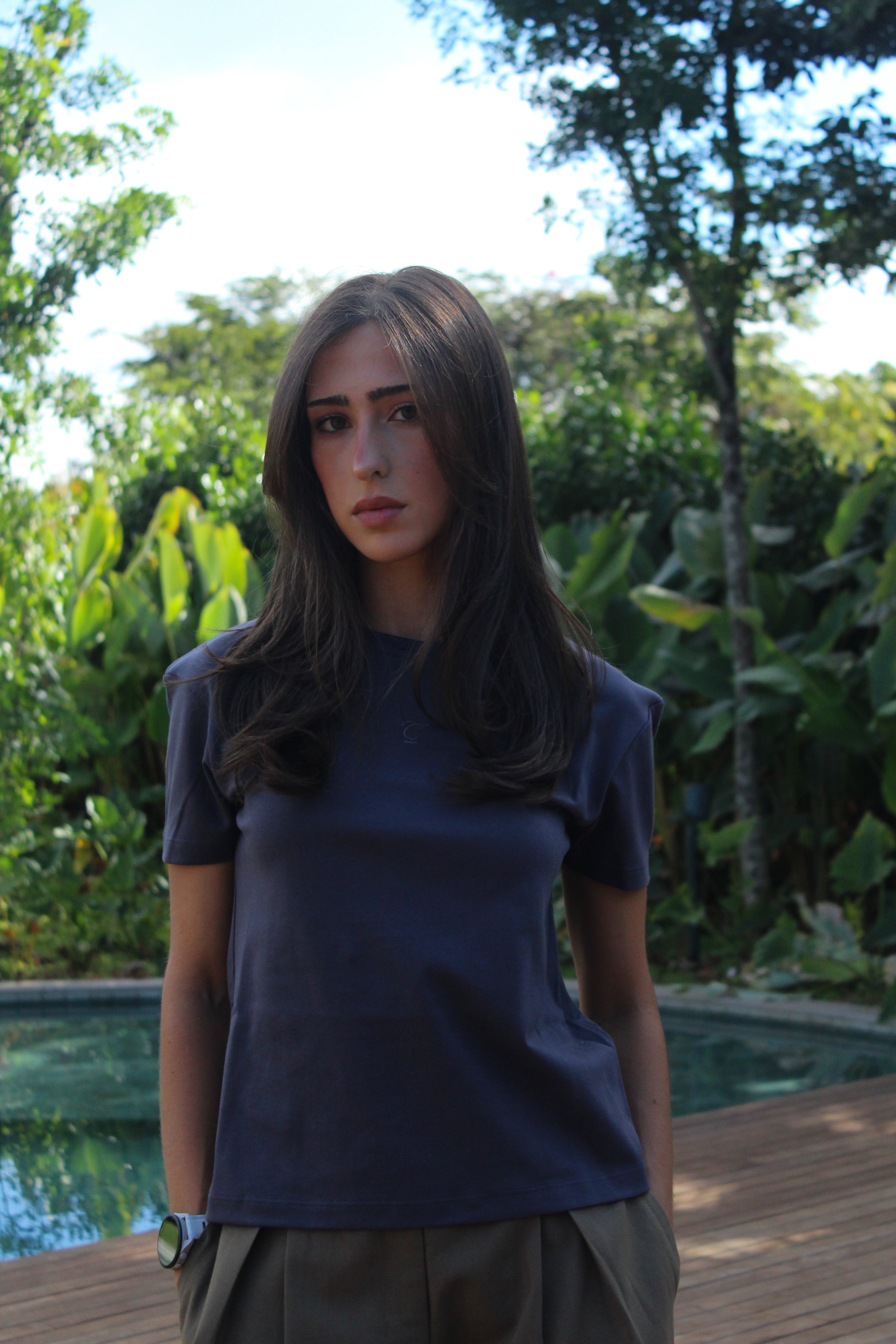 Camiseta Porto Feminina Chumbo