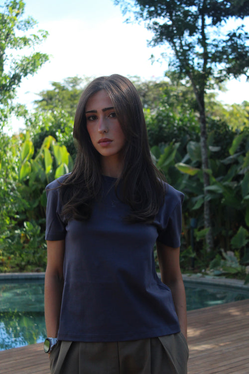 Camiseta Porto Feminina Chumbo